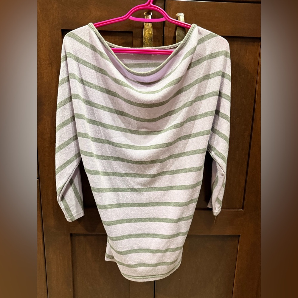 Ricki's Pink and Gray Striped Top